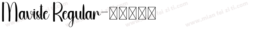 Maviste Regular字体转换